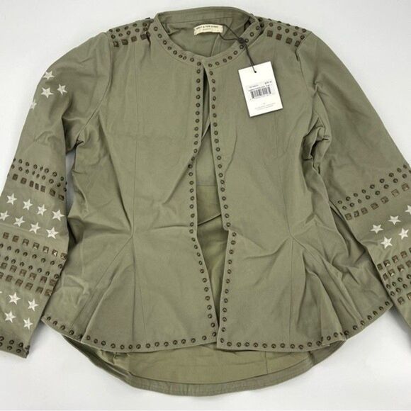 NEW Spell Eagleback Matinee Embellished Jacket Khaki Large - Picture 6 of 16